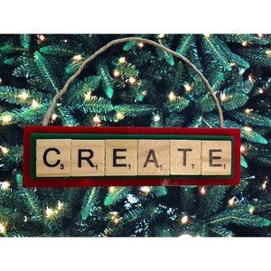 Create Christmas Ornament Scrabble Tiles Jesus God Inspire Angel Believe Empower